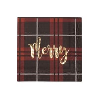 Merry Plaid Holiday Napkins