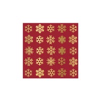 Gold Snowflake Holiday Cocktail Napkins