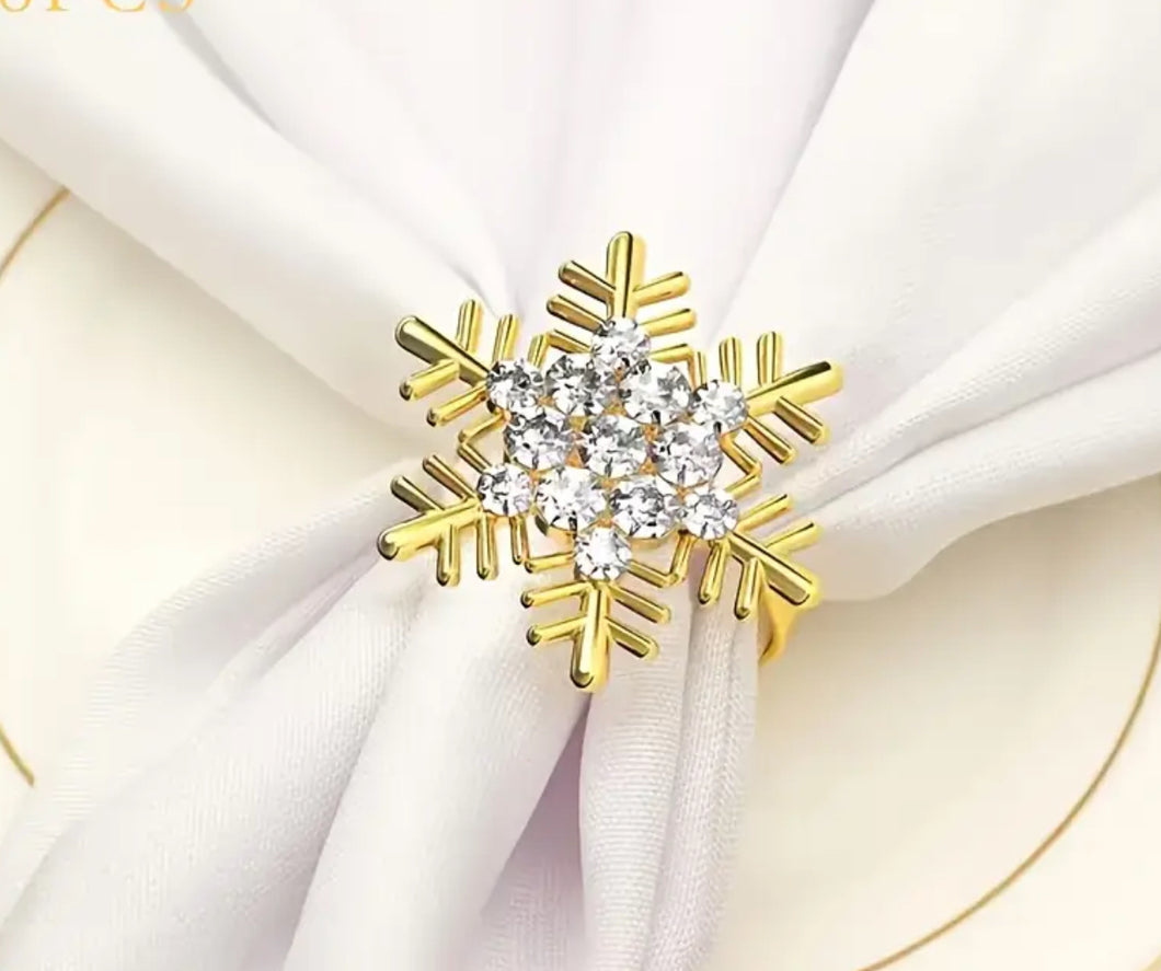 Snowflake Napkin Ring - Set of 4