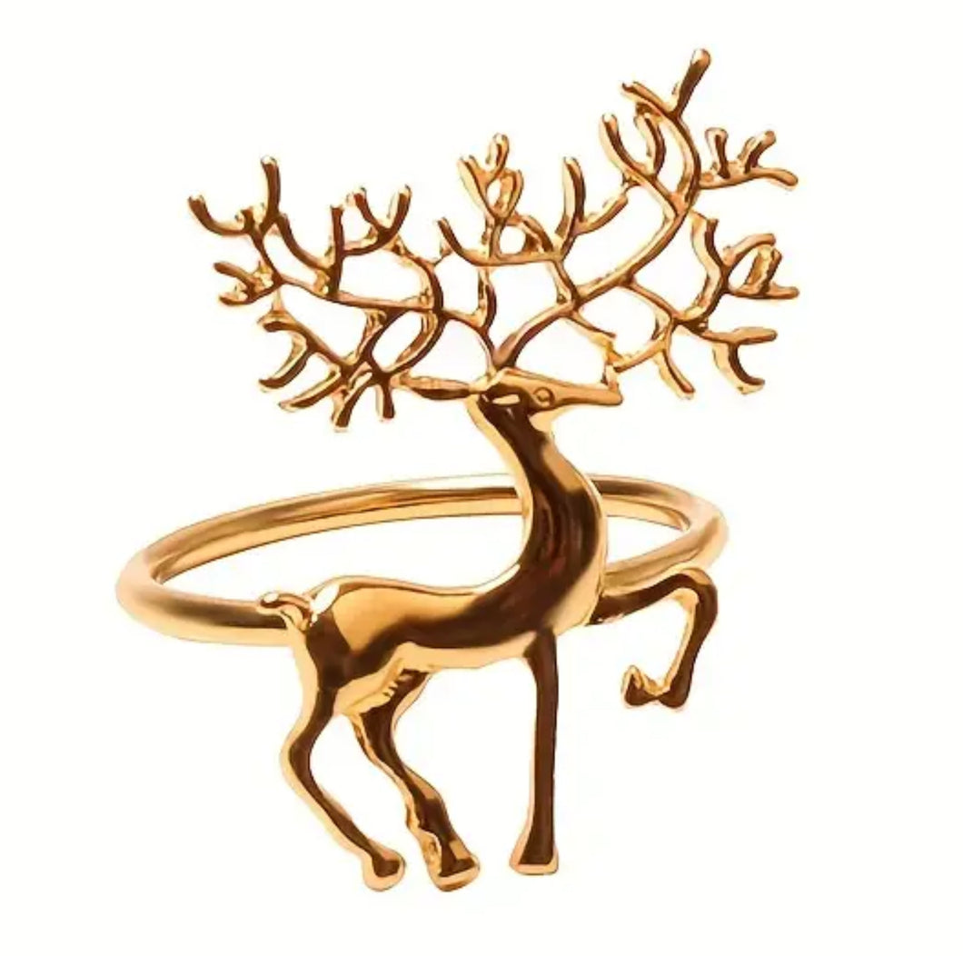 Reindeer Napkin Ring - Set of 4