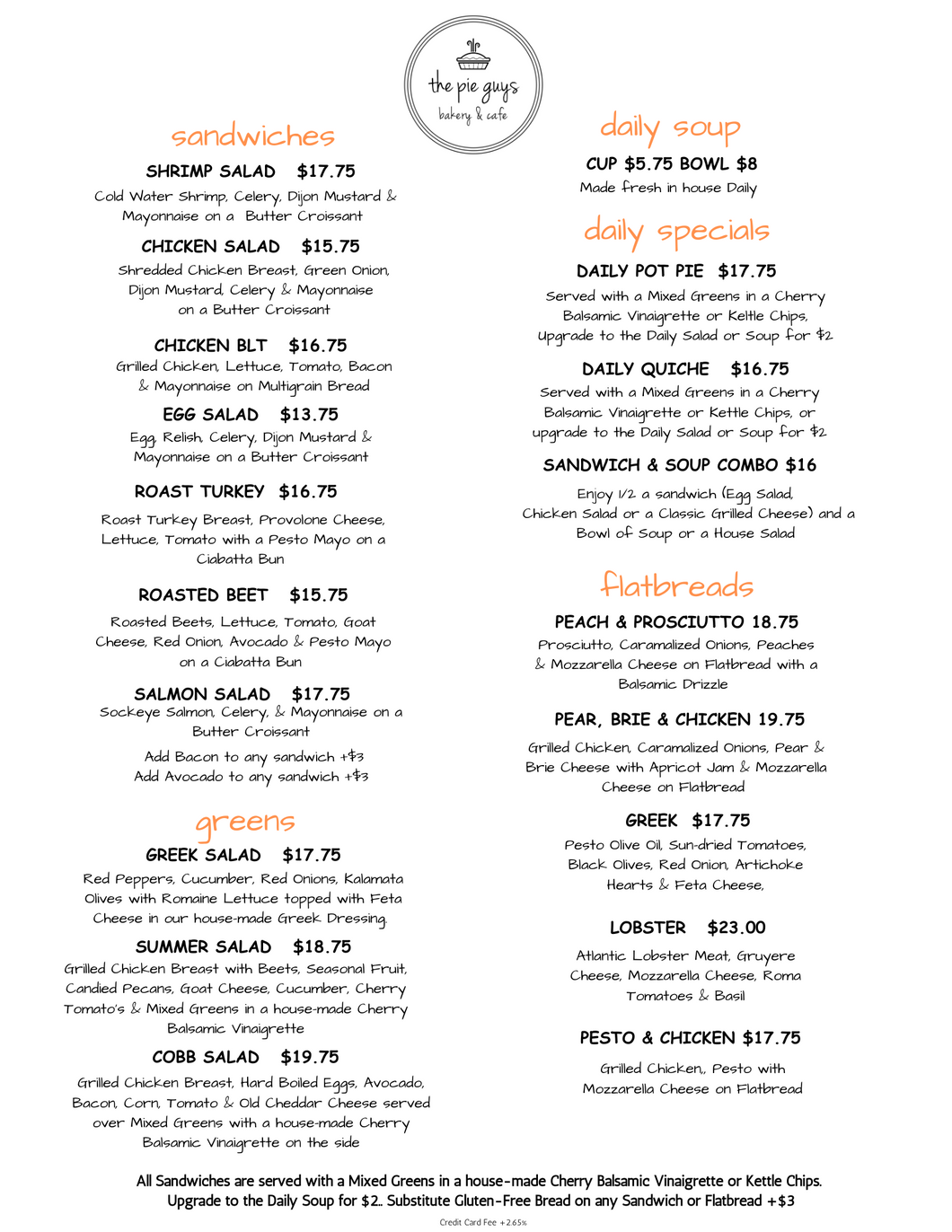 Lunch Menu