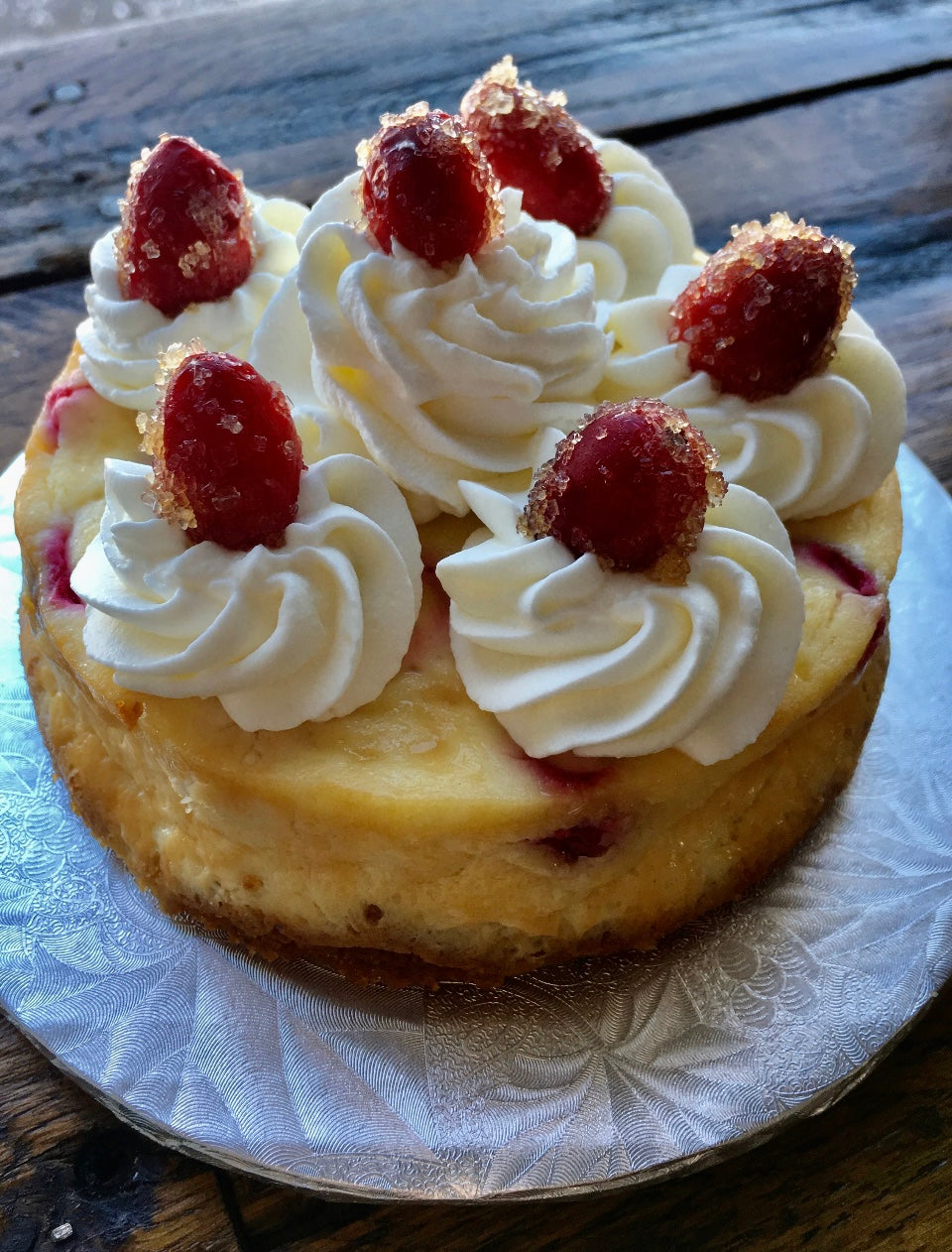 Champagne Cranberry Cheesecake