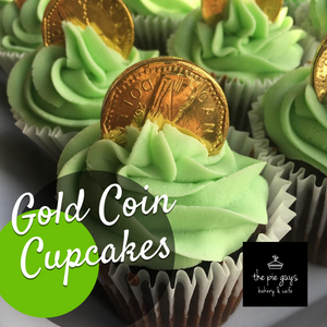 Chocolate Gold Coin Cupcakes